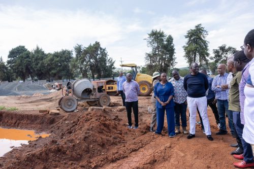 President William Ruto inspecting the construction of the Kisii Cancer Centre on Wednesday January 1, 2025. PHOTO/@WilliamsRuto/X