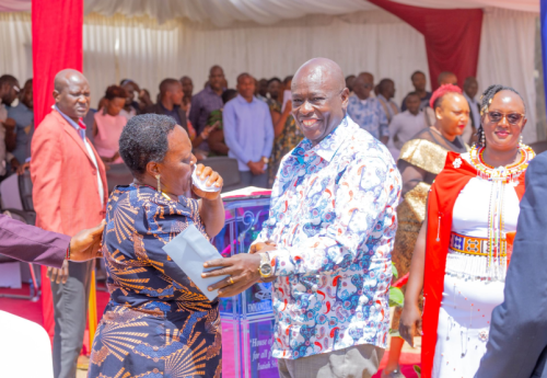 Former Deputy President Rigathi Gachagua in Laikipia on Sunday, January 19, 2025, during a church service at PCEA Emmanuel Matanya, Waguthiru Parish, in Laikipia County. PHOTO/@rigathi/X