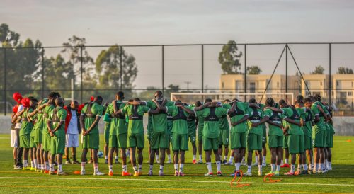 Harambee Stars in a training session. PHOTO/@Harambee__Stars/X