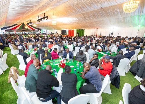 Members of the public and leaders attend the end-year party at Kisii State Lodge on December 31, 2024. PHOTO/@WilliamsRuto/X