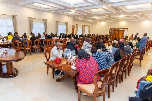 Traders during the meeting with DP Kindiki in Karen on January 6, 2025. PHOTO/@KindikiKithure/X