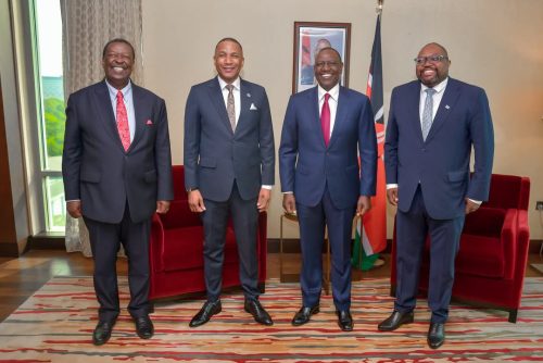 President William Ruto and Foreign Affairs CS Musalia Mudavadi during a meeting with Botswa President Duma Boko. PHOTO/@WilliamsRuto/X