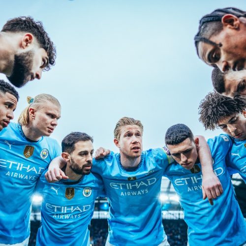 Manchester City players in a group photo. PHOTO/@ManCity/X