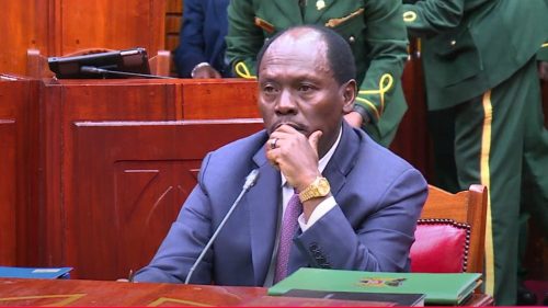 ICT Cabinet Secretary nominee William Kabogo appearing before the committee on appointments on Tuesday, January 14, 2025. PHOTO/https://www.facebook.com/ParliamentKE