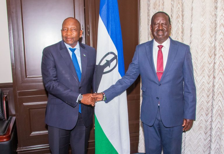 AUC campaigns: Raila meets Lesotho PM hours after holding talks with South African president