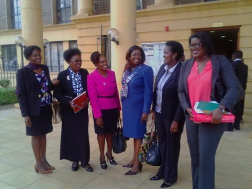 Old photos of CS Alice Wahome, the late Judy Thongori and her other colleagues then. PHOTO/@WahomeHon/X