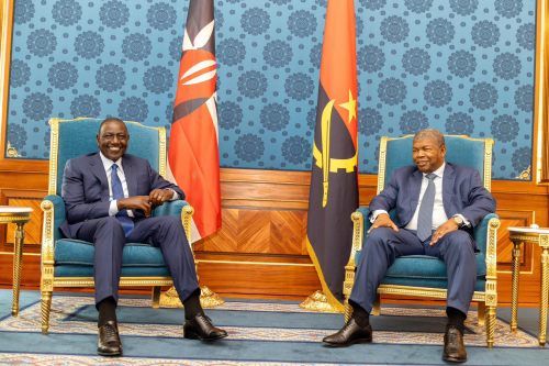 President William Ruto With Angola President João Lourenço in Luanda on January 8,2025.PHOTO/@WilliamsRuto/X