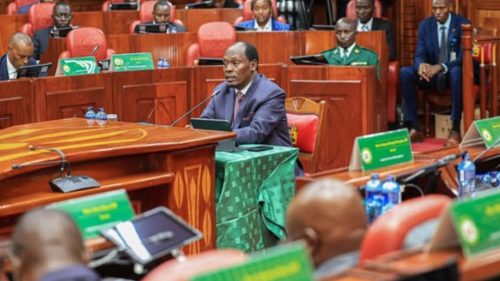 ICT Cabinet Secretary nominee William Kabogo appearing before the committee on appointments on Tuesday, January 14, 2025. PHOTO/https://www.facebook.com/ParliamentKE