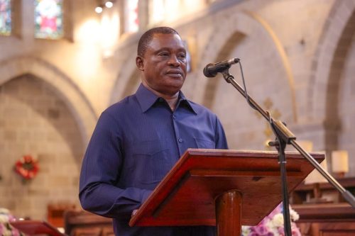 Cabinet Secretary for Public Service Justin Muturi speaks during a past function. PHOTO/@HonJBMuturi/X