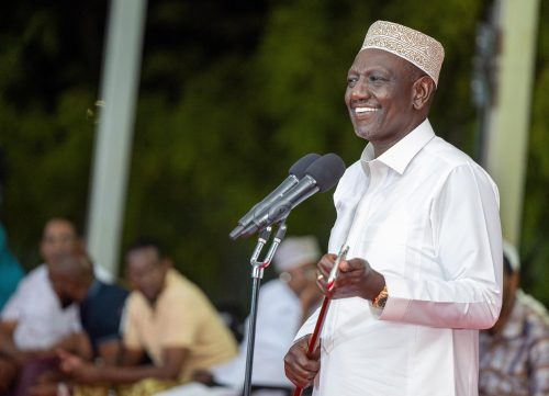 President William Ruto during an engagement with Mandera County leaders. PHOTO/@WilliamsRuto/X