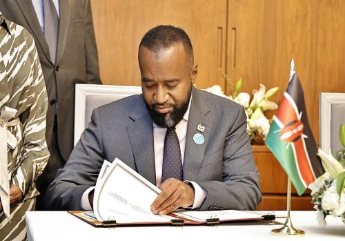 Mining CS Hassan Joho signing blue economy and fisheries MoU with Oman