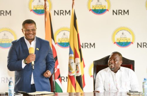 UDA Secretary General Hassan Omar speaking during a meeting with NRM officials on Wednesday February 5, 2025. PHOTO/@UDAKenya/X
