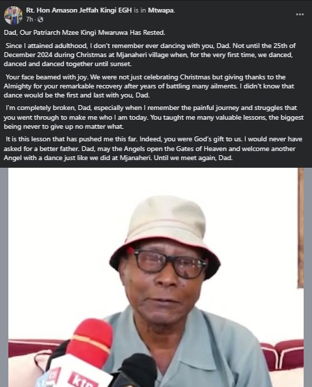 Part of the statement shared by Senate Speaker Amason Kingi. PHOTO/Screengrab by Peopledaily Digital. PHOTO/ https://www.facebook.com/governoramason.kingi
