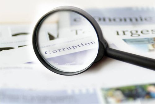 Banner displaying acts of corruption. The image is used for purposes of representation. PHOTO/Pexels