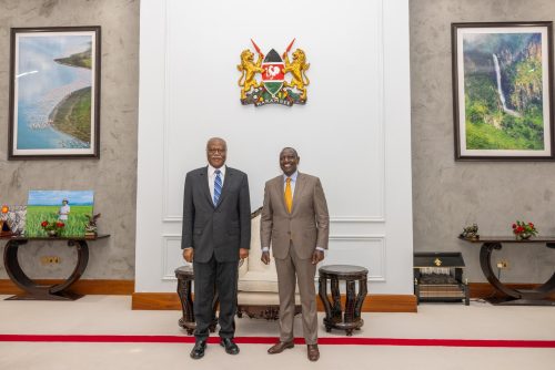 President William Ruto meeting with UN General Assembly President Philémon Yang at State House on Wednesday February 19, 2025. PHOTO/@WilliamsRuto/X