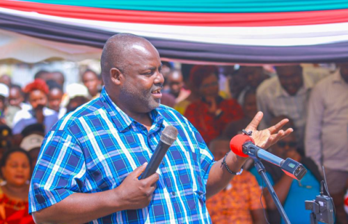 Makadara MP George Aladwa speaks on February 7, 2025. PHOTO/https://web.facebook.com/AladwaPressTeam