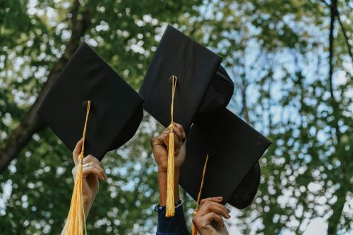Graduation caps. Image used for representation purposes. PHOTO/Pexels