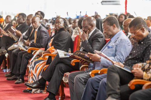 President Ruto joins mourners in Baringo County to pay his last respects to the late Senator William Cheptumo. PHOTO/https://www.facebook.com/williamsamoei