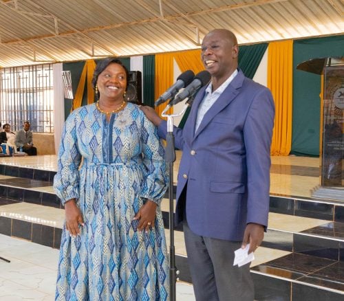 Gachagua and his wife Pastor Dorcas when they attended a church event in Machakos on Sunday, March 2, 2025. PHOTO/https://www.facebook.com/DPGachagua