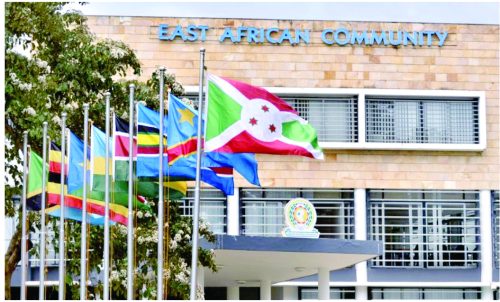 Flags of the member States of the East Africa Community. PHOTO/Print