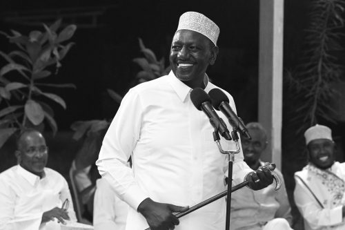 President William Ruto during a development tour of Wajir on February 7, 2025.