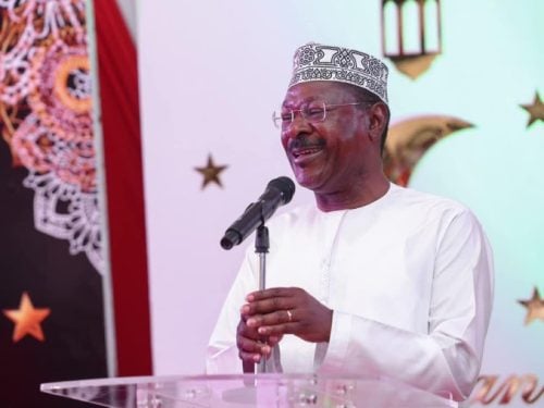 Speaker Moses Wetang'ula speaking during Iftar dinner on Thursday night March 13, 2025. PHOTO/https://www.facebook.com/ParliamentKE