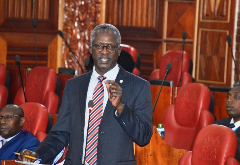Kenyan diplomat Benson Ogutu during his past appearnce at the Senate. PHOTO/@Senate_KE/X
