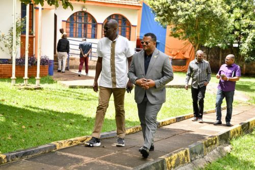 ODM Executive Director Odour Ogwen during a meeting with Hassan Omar on Friday, April 25, 2025. PHOTO/@TheODMparty/X