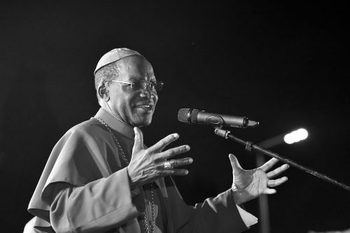 Mombasa catholic diocese archbishop Martin Kivuva at a past event. PHOTO/@A_S_Nassir/X