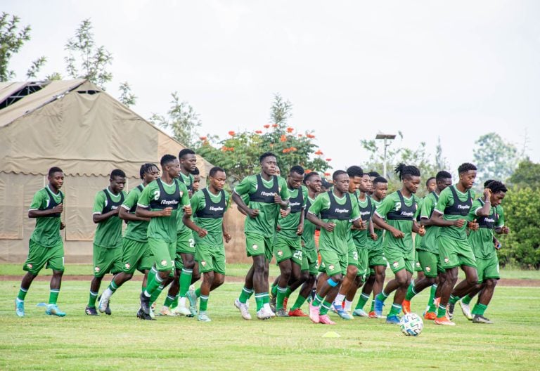 Rising Stars in action during a previous training session. PHOTO/@Harambee__Stars/X