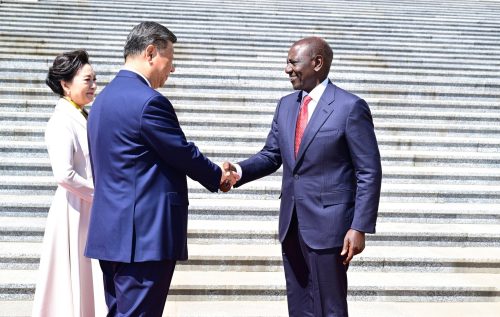President William Ruto and China's Xi Jinping. PHOTO/@WilliamsRuto/X