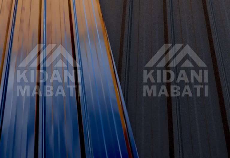 Difference between Kidani Mabati Matte and Glossy Roofing Sheet finishes explained