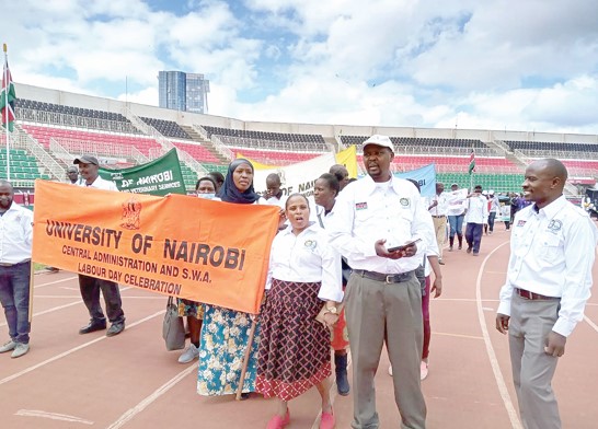 University of Nairobi workers during a past Labour Day celebrations. PHOTO/PRINT