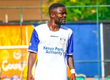 Bandari striker John Makwatta hopeful of scorig more goals after getting of the mark. PHOTO/https://www.facebook.com/BandariFootballClub/photos