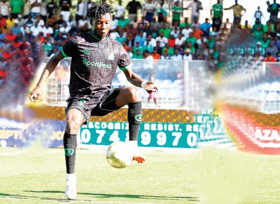 Enock Morrison of Gor Mahia FC in action during their FKF-PL match held at Dandora Stadium, Nairobi, on February 8, 2025. PHOTO/ RODGERS NDEGWA