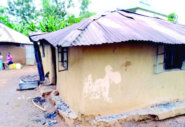 The home of Ouma Adalla, who died with his wife and seven children when the house was set ablaze by unknown people at night. PHOTO/Eric Jumare