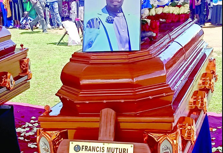 A casket of the late Francis Muturi. PHOTO/Print