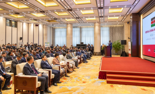 President William Ruto speaks during the Kenya-China Investor Roundtable in Beijing