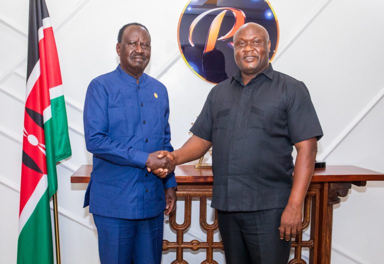 Raila meets DNA party leader Godfrey Kanoti