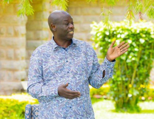 Rigathi Gachagua during a meeting at his Wamunyoro home in Nyeri on Saturday April 19, 2025. PHOTO/https://web.facebook.com/DPGachagua