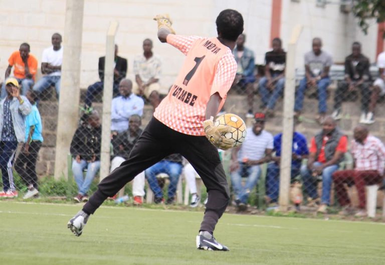 Custodian Robert Mboya has urged Mathare United teammates to maintain their concentration levels in clash against Tusker FC. PHOTO/https://www.facebook.com/MathareUtd/photos