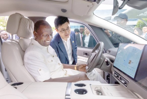 President William Ruto tours the CATL Headquarters in Ningde City, Fujian Province, on his last day in China on April 25, 2025. PHOTO/PCS