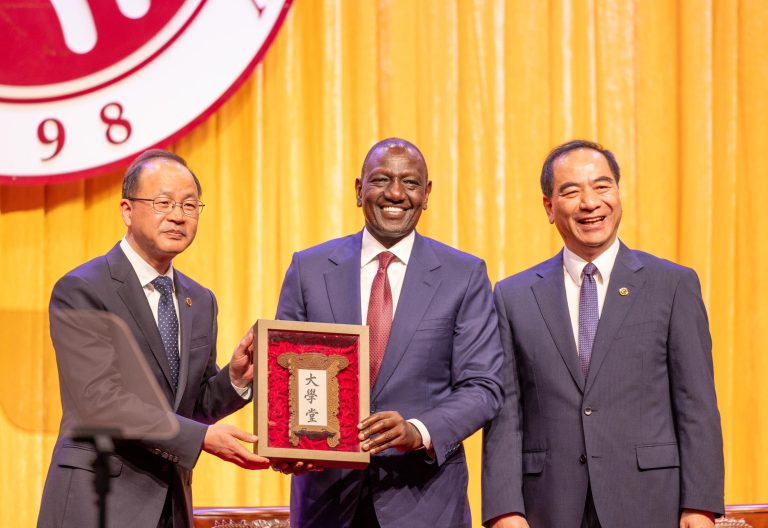 President William Ruto poses for a photo at Peking University in Beijing, China, on Wednesday, April 23, 2025. PHOTO/@WilliamsRuto/X