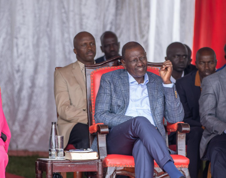 President William Ruto on Sunday, April 13, 2025, in Kapng’etik, Elgeyo Marakwet County, during an interdenominational church service. PHOTO/WilliamsRuto/X