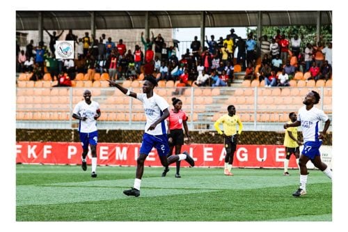 Sofapaka players celebrate a goal against Tusker at Dandora Stadium. PHOTO/https://web.facebook.com/sofapakafamilia