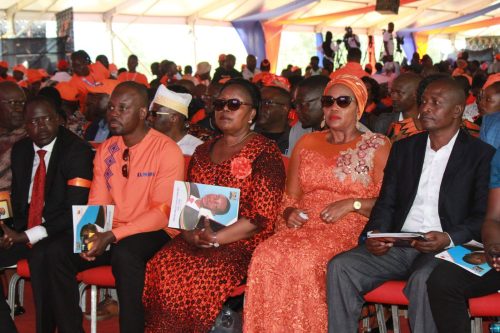Family members at the burial of Kasipul MP Charles Ong'ondo Were at Karabok Primary. PHOTO/https://web.facebook.com/ParliamentKE