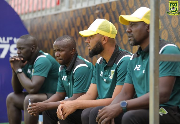 Mathare United technical bench. PHOTO/https://web.facebook.com/MathareUtd