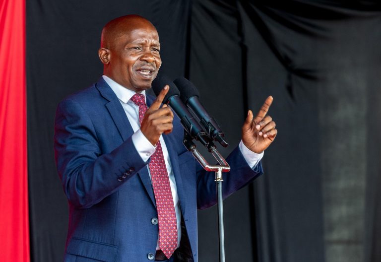 Deputy President Kithure Kindiki during a consultative engagement forum with Nyandarua County grassroots leaders at his official residence in Karen on May 13, 2025. PHOTO/https://www.facebook.com/KithureKindiki