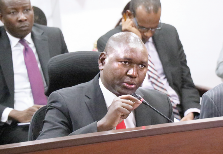 Basic Education PS Julius Bitok responds to questions from members of the National Assembly’s Education committee regarding budget estimates for the 2025/26 financial year. PHOTO/Kenna CLAUDE