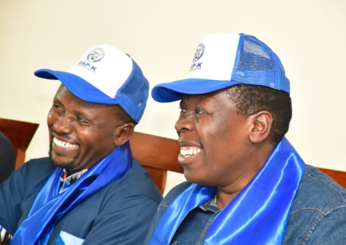 DAP-K party leader Eugene Wamalwa and Trans Nzoia Governor George Natembeya at a past event. PHOTO/@EugeneLWamalwa/X